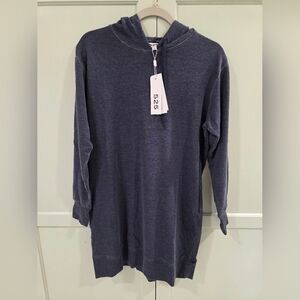 525 America Revolve Women's Pocket Hoodie Soft Long Length Soft Blue Ash